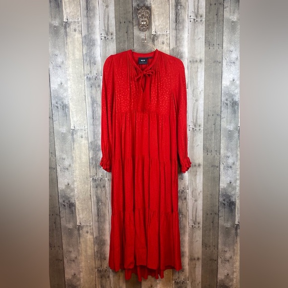 Anthropologie Maeve Wendy Dress in Bright Red Size Extra Small. - Picture 2 of 15